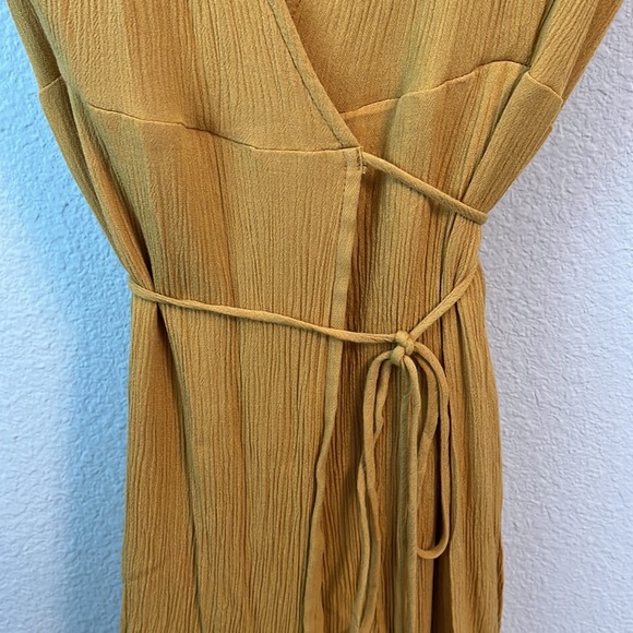 Lulus Mustard Yellow Wrap Dress - Picture 5 of 10
